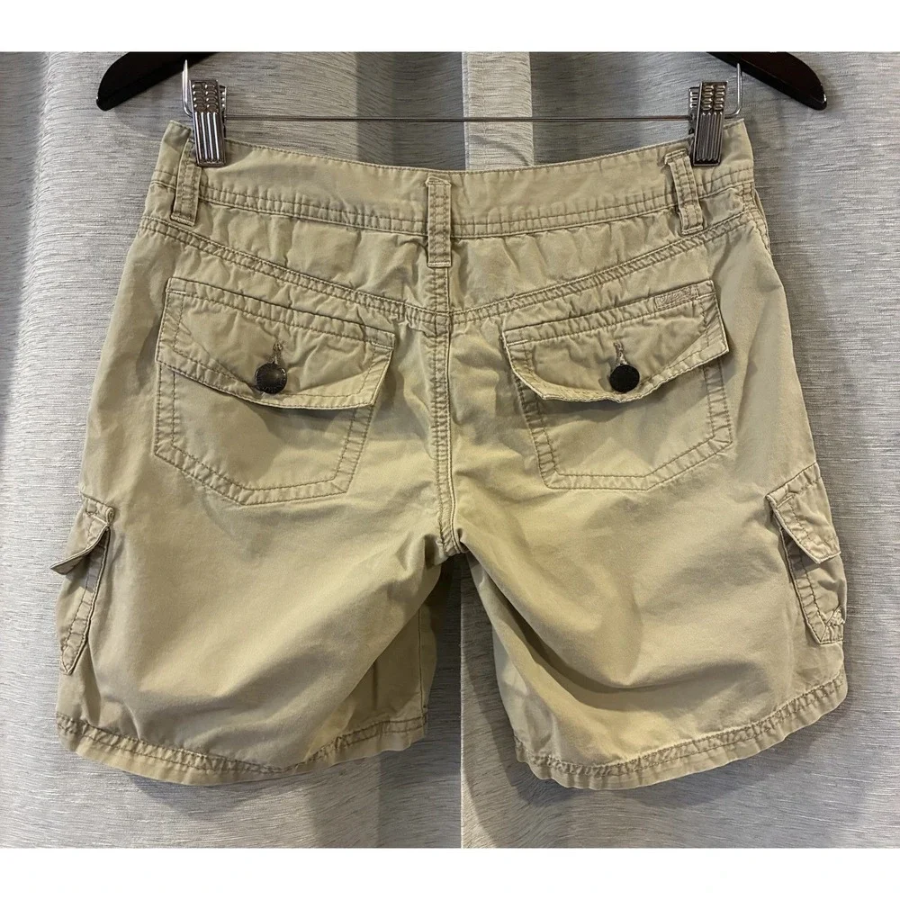 Vtg Y2K Union Bay‎ Cargo Utility Shorts Mom Khaki Women's Sz 3